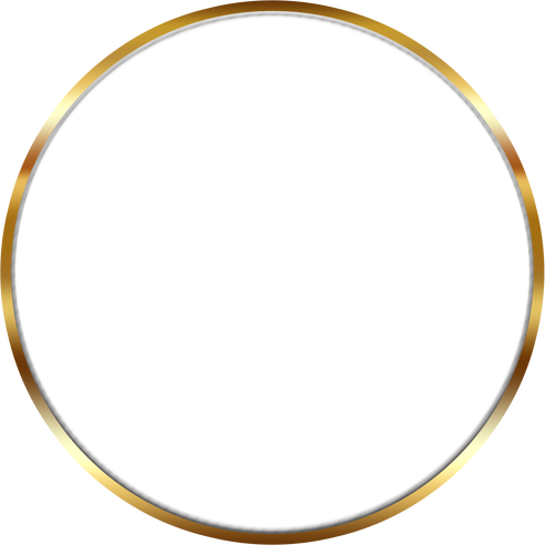 Gold Circle metallic frame